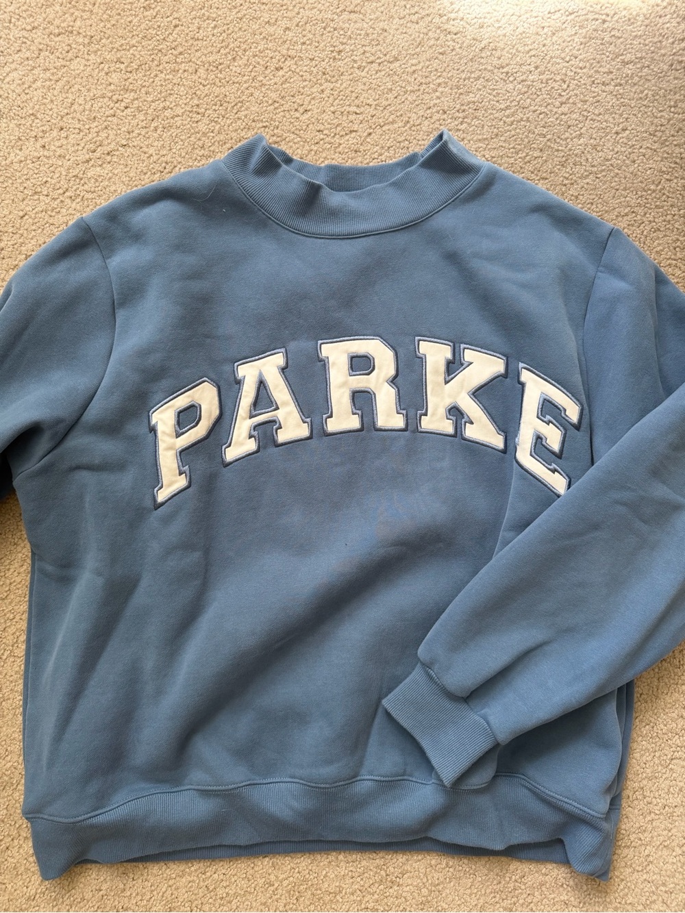 Blue 'PARKE' Mockneck Sweatshirt